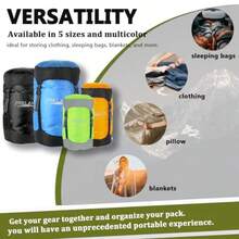 Frelaxy Copression Sack, 40% ore Storae! 11L/18L/30L/45L/52L Copression Stuff Sack, Water-Resistant and Ultraliht Sleepin Ba Stuff Sack - Space Savin ear for Capin, Hikin, Backpackin - Verde ejrcito - Ver 6