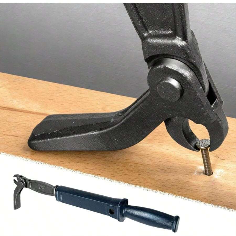 Nail Pullers Bar Woodworking Automatic Clamping Carbon Steel Pry Bar Pullers, Manual Effort-Saving Fence Post Fully Uproots - C - View 1