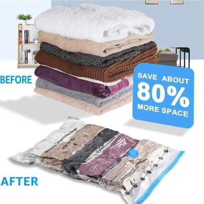 Heavy Duty Vacuum Storage Bags, Extra Thick & Durable PE Material, Large Capacity, Reinforced Edges, Wear-Resistant, Quick Suction Design, Ideal For Storing Thick Winter Clothes, Comforters, Duvets