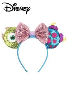 Disney 1个波点亮片大眼睛可爱蝴蝶结发箍，派对服装配饰，适合作为情人节礼物、节日派对饰品 - 1個(顏色隨機) - 查看 7