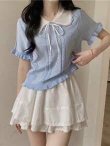 Women Tops - Blue - View 4