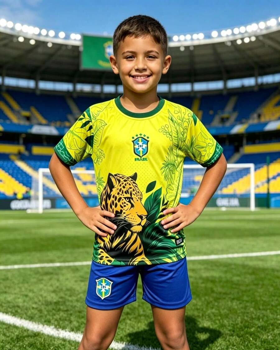 Brazilian National Team Children's Kit - Yellow Of The 2026 - Màu vàng - Xem 1