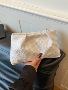 Minimalist Casual New Korean Style Envelope Clutch Bag For Women - White - View 11