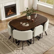 Dining Table & Chair Sets - Beige - View 7