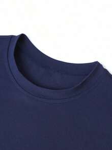 Camiseta de manga corta con cuello redondo y estampado divertido para chicas adolescentes, top de verano - Gris - Ver 6