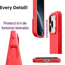 ForiPhone17/16/15/14/13/12/11 Models - Liquid Silicone Case - Ultra-Thin & Soft & Screen/Camera Protection & Shockproof & Smooth Touch & Scratch-Resistant & Microfiber Lining - 淺紫色 - 查看 5