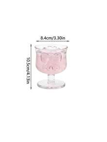 1個/2個 Ins風粉色蝴蝶結咖啡杯，小眾創意玻璃杯，拿鐵拉花杯，精緻下午茶甜點杯，居家早餐牛奶果汁杯，冷飲杯，耐熱玻璃高腳杯，氣泡水杯，送給女性和好友的紀念禮物 - 彩色 - 查看 5