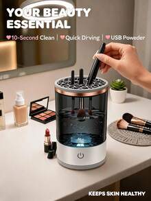 Electric Makeup Brush Cleaner, Automatic Deep Cleaning, USB Powered Makeup Brush Cleaner, Quick Drying And Storage, Suitable For All Makeup Brushes, Keeps Skin Clean And Healthy, A Great Gift - Shape - View 2
