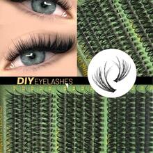160D+200D+300D/100D+120D+160D/60D+80D+100D Individual Eyelashes 300pcs/240pcs/170pcs Russian Eyelash Extension Kit 3D Fluffy Lashes D Curl Eyelash Cluster Set 10-18mm DIY Eyelash Extension, Individual Lashes, Multiple Styles, Natural Look, Reusable Single Strand Lashes, Lightweight & Soft DIY Eyelash Cluster, Eyelash Cluster, Individual Lashes, Eyelashes, False Eyelashes - D - 查看 5