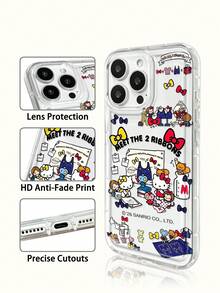 Miniso 三丽鸥Hello Kitty透明手机壳，防滑、防震、防指纹，适用于iPhone 17、17 Air、17 Pro、17 Pro Max、11、12、13、14、15、16 Pro、16 Pro Max、14 Plus、15 Plus、16 Plus、16 Pro、16 Pro Max、XR，节日礼物 - 無色 - 查看 7