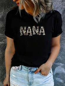 Women's Summer T-Shirt, Short-Sleeved And Printed, Modern And Casual, Machine Washable, Comfortable Fit. - Black_03 - View 11