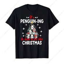 T-Shirt With A Penguin Design That Looks Christmassy - 黑色 - 查看 6