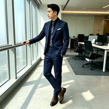 Men's Suits Are Suitable For Occasions Such As Job Interviews, Graduation Ceremonies, And Business Events. - Navy Blue - View 3