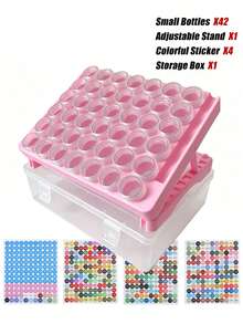 42-Grid Diamond Painting Storage Box Set Including Adjustable Bracket Stickers, Diamond Painting Tools And Accessories, DIY Handmade Storage Box Set - Sets - View 9
