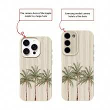 Fashion Print Cell Phone Case 20261pc, TPU Material, Summer Rose Tree Design, Compatible With/Compatible With 17 Pro, International Version, Not The National Version - White 8 - View 2