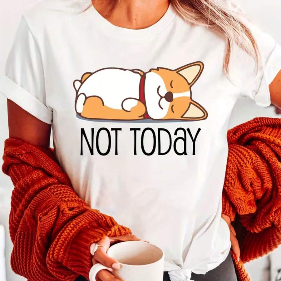 Printed T-Shirt For Men And Women - 白色 - 查看 1