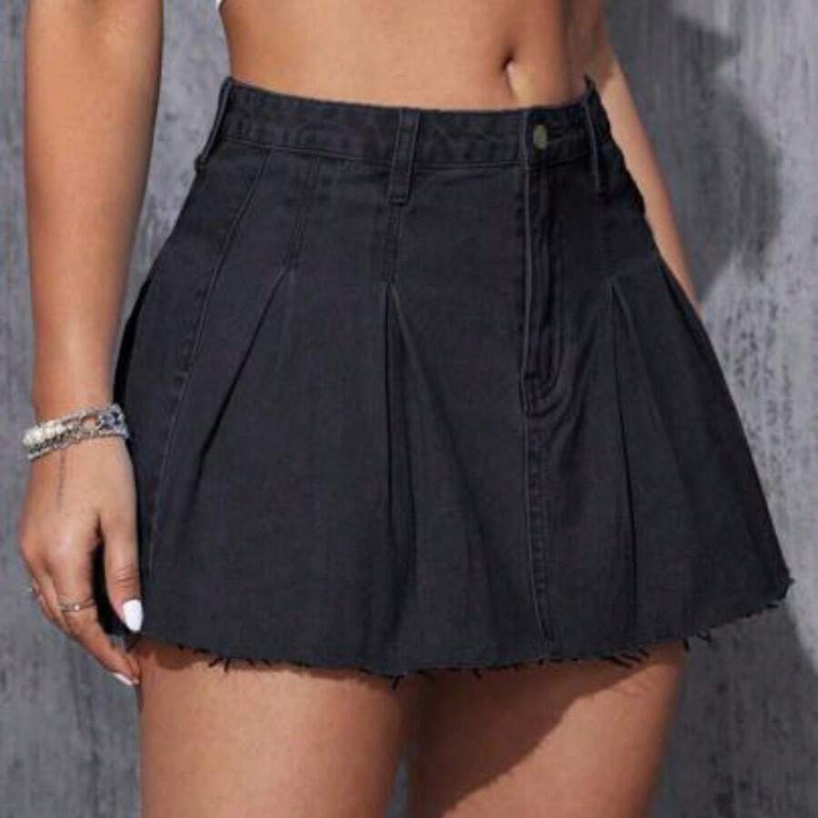 Women Denim Shorts - Negro01 - View 1