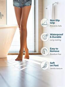 24pcs Anti-Slip Shower Stickers, PEVA Transparent Bath Tub Non-Slip Tape, Suitable For Bathroom, Bathtub, Floor And Shower Area - Multicolor - View 3