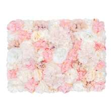 HOHOBLA 12PCS Artificial Flower Wall Panels 23.62x15.75in, Festive Party Backdrop, 3D Wedding Floral Background, Artificial Flower Wall Backdrop For Wedding Party Home Store Wall Decor [LOYALHEARTDY-BTG] - White, Yellow, Pink*HG-zJ581-774 - View 6