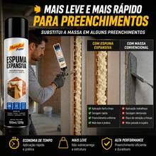 Espuma Expansiva de Polivretano MP90 Spray 500ml  Prime - Branco - Visão 6