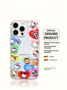 Miniso Ốp điện thoại trong suốt Sanrio Hello Kitty, ốp điện thoại mùa hè, quà tặng ngày lễ, chống trượt, chống rơi, chống bám vân tay, phù hợp với iPhone 17, 17 Air, 17 Pro, 17 Pro Max, 11, 12, 13, 14, 15, 16 Pro, 16 Pro Max, 14 Plus, 15 Plus, 16 Plus, 16 Pro, 16 Pro Max, XR - Trong sáng - Xem 1