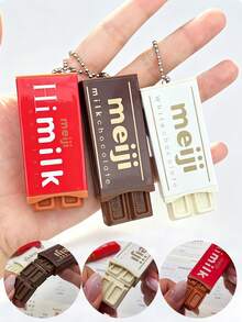 1PC Chocolate Decompression Keychain, Decompression Keychain, Keychain Accessories, Fun Keychain, Suitable For Placing On The Office Desk, Ideal For Christmas, Halloween And Birthday Gifts, Party Gifts - Multicolor - View 2