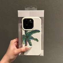 Fashion Print Cell Phone Case 20261pc, TPU Material, Summer Rose Tree Design, Compatible With IPhone 17 Pro, International Version, Not The Domestic Version - 白色的 - 查看 5