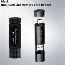 3-In-1 Multi-Function Card Reader, Type-C Card Reader Dual Interface SD/TF Memory Card Adapter, High-Speed Transfer For Smartphone, Computer, Camera - 3-in-1 Card Reader - View 2
