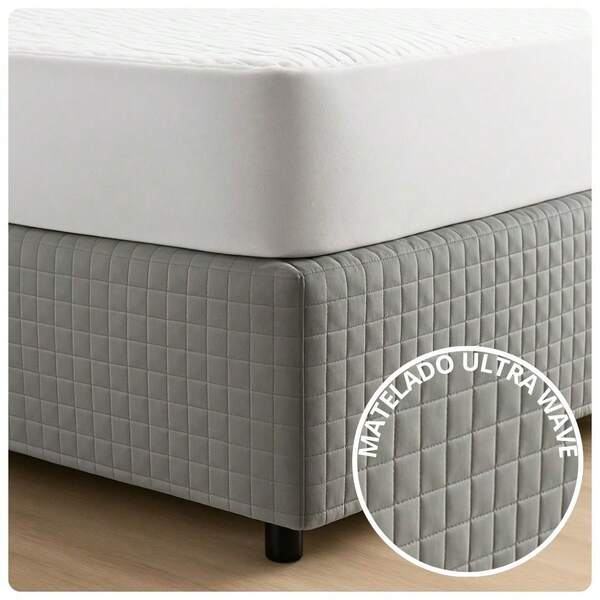 Saia Box Cama Liso Minimalista Design Elegante Moderno Alta Durabilidade Solteiro Casal Queen King Premium