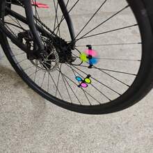 Bicycle Colorful Rotating Reflective Film Night Riding Three-Color Reflective Rotating Windmill Cycling Safety Warning Light - Multicolor - View 6