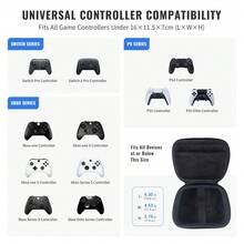 全黑硬质EVA旅行收纳包，适用于Steam控制器2，可收纳线缆和硅胶套，防震防尘保护袋 - 查看 4
