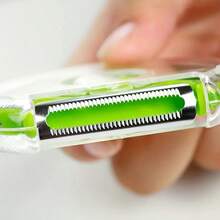 重型不鏽鋼削皮器與切片器，配木製手柄與厚刀片，適用於各種水果，多功能削皮蔬菜切片工具，居家使用與戶外野餐實用廚房小工具 - 削皮刀1 - View 9