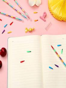 20/10/5/1pcs Stackable 11-Slot Colored Crayons, Student Drawing Crayons And Pencils, Student Stationery, Stackable Colored Pencils, Back To School Supplies, Children's Gifts, Girls' Learning Supplies, School Supplies - Multicolor - View 7