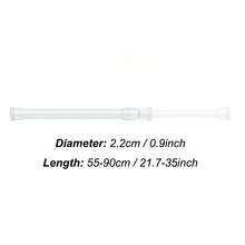 Adjustable Telescopic Curtain Rod/Shower Curtain Rod - Heavy Duty Extendable Rod, No Drilling Installation, Suitable For Shower, Wardrobe, Window, Towel Rack - Steel & Plastic Home Accessory - White - View 28