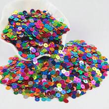 3-30毫米混色散装亮片，珠光圆形刺绣亮片，工艺品亮片，杯状亮片，适用于缝纫、圣诞节、婚礼、五彩纸屑装饰等，20克 - S - 查看 23