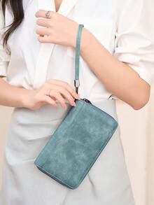 CHARM INFINITE RFID 防盜護照夾旅行錢包，PU 多卡位拉鍊手拿包附腕帶，防盜大容量旅行文件收納袋 - 彩色 - 查看 19
