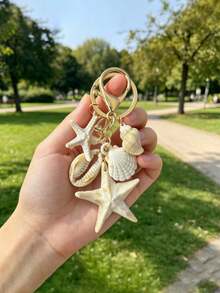 海洋系列鑰匙圈，包含海星、扇形珍珠貝殼和卡通螃蟹等多種海洋生物。可用作包包吊飾、汽車鑰匙圈，或作為海洋生物愛好者、親友和愛人的小禮物，時尚配件、家庭鑰匙圈、耳機吊飾、手機殼吊飾、鑰匙扣配件、生日禮物、日禮物、情人節禮物、復活節禮物 - 彩色 - 查看 13