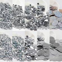 20g Silver Laser Flat Round Sequins, 3-30mm Bulk Loose Sequins For Handicrafts, DIY Decoration, Clothing Embroidery, Jewelry Making And Crafts - S - View 1