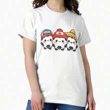 2026 World Cup USA Canada Mexico Cute Soccer Mascot T-Shirt, Kawaii Football Fan Teecamisas de mujer  ropa de mujer  blusas bonitas - Blanco 11 - Ver 7