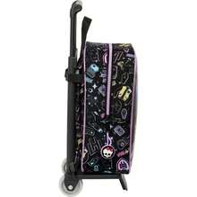 Safta Monster High حقيبة ظهر مدرسية كبيرة مع عجلات، من طراز Monster High قابلة للإزالة، مع نظام دعم قابل للإزالة، حجيرة رئيسية مزودة بسحاب، مقبض يدوي وبطاقة تعريف - الخيار 1 - مشاهدة 4