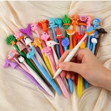 1 pieza/2 piezas Borradores de silicona con diseños de vida marina, sin manchas, borradores de dibujos animados para estudiantes, regalos creativos pequeños, útiles escolares - Multicolor - Ver 2