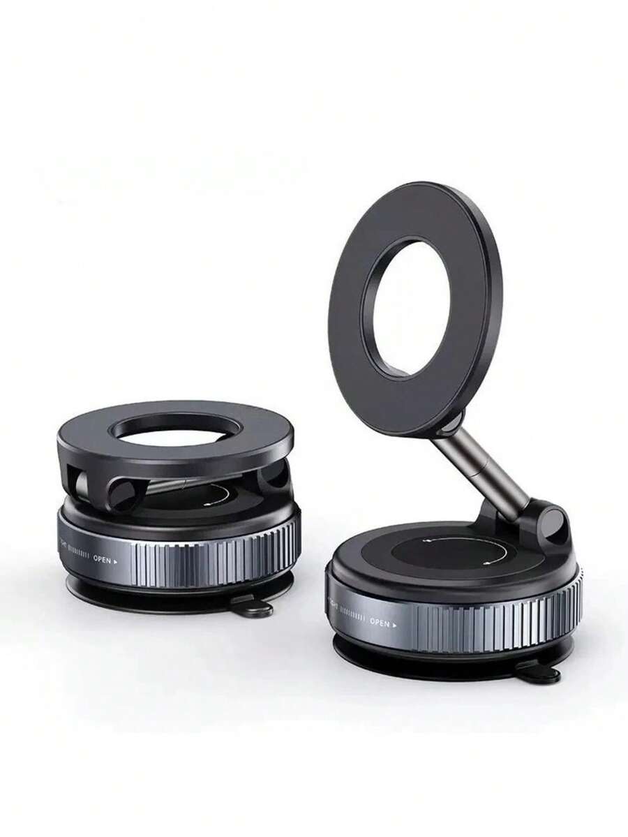 CteGlodrix Giá đỡ điện thoại từ tính mạnh có thể gập lại, xoay 360°, dùng cho bàn làm việc, ô tô, hút chân không, gắn kính chắn gió, bảng điều khiển. - Giá đỡ gấp hình trụ loại 11 - Xem 1