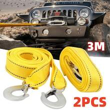 MORE BEAUTY Cuerda de remolque de 5m/3m, resistente capacidad de 3 toneladas/5 toneladas.Cuerda de tracción y cable de remolque para automóviles con gancho incluido.Diseño reforzado de doble capa para rescate vehicular.Fabricada en nailon de alta resistencia.Ideal para rescates de emergencia en carretera y remolque de vehículos, accesorio práctico para furgonetas y todo tipo de automóviles. - A - Ver 4