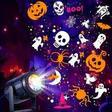 Halloween LED Projector Light Pumpkin Ghost Bat Skeleton Dynamic Projection Lamp USB Plug In Indoor Outdoor Party Haunted House Decor - USB Halloween Projector Light - View 1
