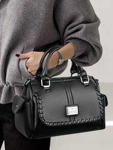 KAIDIFEINIROO 2026 High-Quality Casual Brand Women's Shoulder Bag, Fashion Designer Large Capacity Soft PU Leather Motorcycle Handbag - Black - View 11