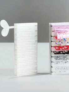 1 pieza Caja de almacenamiento de pegatinas de transferencia de lámina de uñas de color degradado, tiras de pegatinas de arte de uñas con decoraciones de patrones florales, accesorios de decoración de arte de manicura DIY - Multicolor - Ver 3