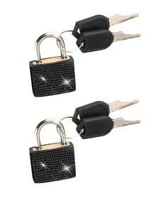 Mini Shiny Crystal Key Lock - Metal Mini Lock With 2 Keys, No Assembly Required, Luggage Lock With Keys, Locker Lock Small Luggage Padlock, Suitcase Lock Metal Key Lock Suitable For Luggage, Gym Lockers, Suitcases And Storage Cabinets, School Gym Classroom Matching Games Travel Backpack, Thanksgiving, Christmas Gifts, Easter Gifts - Multicolor - View 21