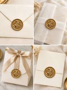 20/30/50/100pcs Magnolia Wax Seal Stickers, Self-Adhesive Envelope Wax Seals, Suitable For Wedding Invitations, Valentine's Day, Party Invitations, Gift Packaging - Magnolia - View 5