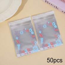 50/100pcs,Doodle Rabbit Self-Adhesive Packaging Bag, Suitable For Reusable Sealed Bags For Handmade Jewelry Packaging And Display - View 8