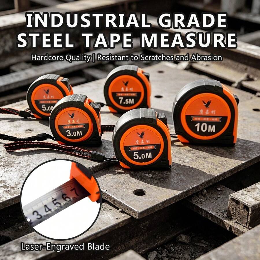 High Precision Retractable Tape Measure With Durable Leather Case, Suitable For Various Renovation And Repair Scenarios - A - View 1
